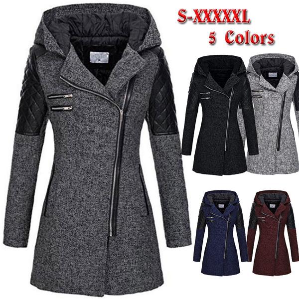 Women's plus size discount pea coats with hoods