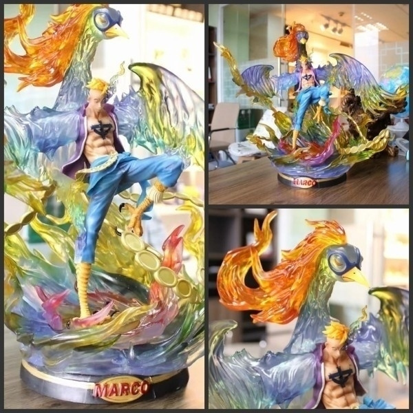 New 19 Anime One Piece Marco Action Figure Toys 1 4 Scale Painted Figure Statue Phoenix Version Pvc Dolls Gifts Collection Big Size Figure Halloween Gift Christmas Gift Christmas Gift Halloween Gift Halloween