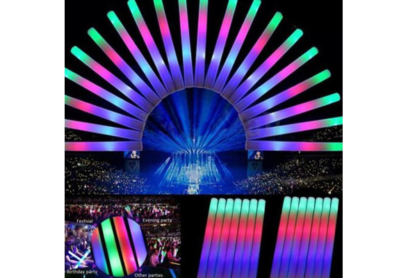 30pcs Multicolor LED Foam Glow Stick Fluorescent Light Sticks for Concert Party