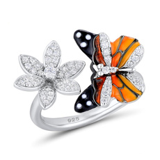 butterfly, butterflyring, crystal ring, Jewelry
