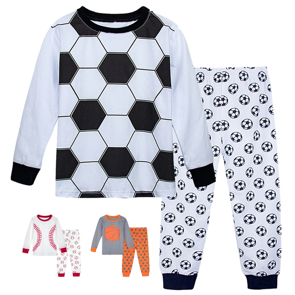 Kids Boys Football Soccer Basketball Baseball Pajamas Children