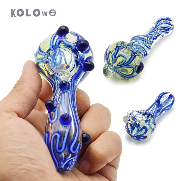 Glass smoking pipe tobacco Hand Pipes pyrex colorful spoon glass pipes 