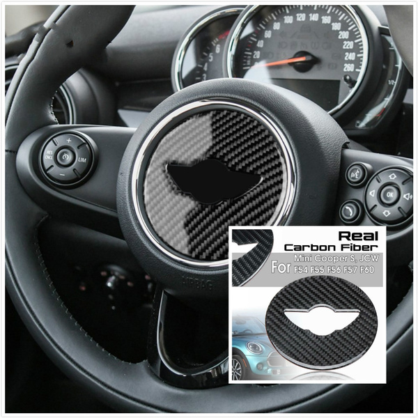 Car Interior Carbon Fiber Steering Wheel Sticker Covers Decoration for Mini  Cooper F55 F56 F60 JCW Accessories Styling