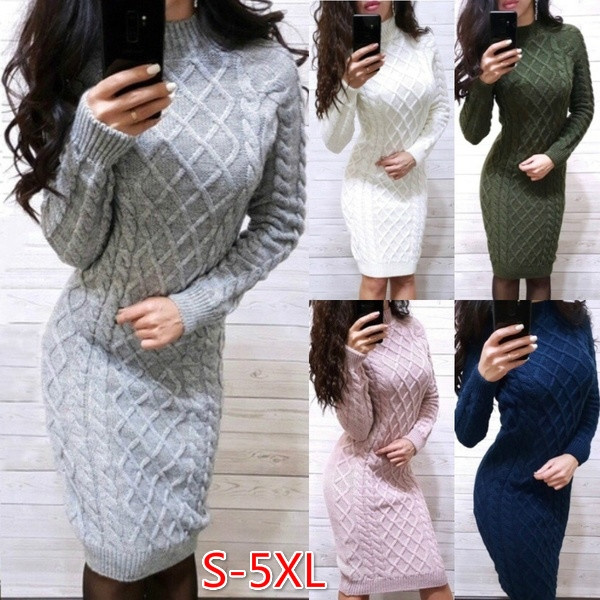 Womens Fashion Long Sleeve Knitted 