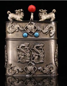 Box, Copper, Jewelry, dragonteabox