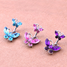 butterfly, navel rings, Jewelry, Colorful