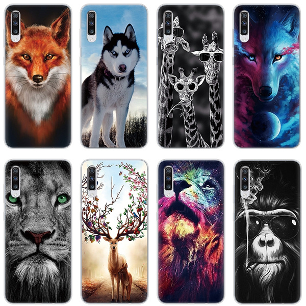 Cool Animal Soft Phone Case for Coque Samsung A70 A50 A30 A20 A20e A10 A10e  J4 J5 J7 J6 Plus S9 S10 Plus Girl's Cases iPhone 11 Pro Max XS Max XR