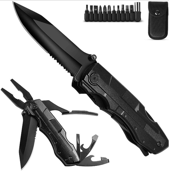 Monoprice Compact 33 function Survival Gear Kit with Multi-functional Knife  with Compact Carry Case, for Families, Hiking, Camping, Adventures