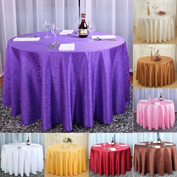 Solid Soft Washable Table Cover for Bridal Shower Wedding Party Restaurant VEEYOO Round Tablecloth 100/% Polyester 178 cm Dia Pink Circular Home Dinner Table Cloth