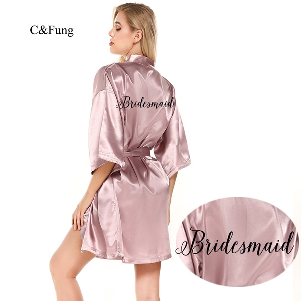 lavender bride robe satin women sexy kimono robe wedding party