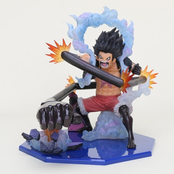 One Piece D Luffy Vs Charlotte Katakuri Fighting Gear 4 Snakeman King Cobra Monkey Leo Bazooka Pvc Action Figure Toy Model Christmas Gift Wish