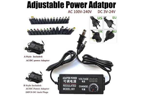 Details about   3-24V 2A 48W AC/DC Adjustable Power Adapter Supply Speed Control Volt 