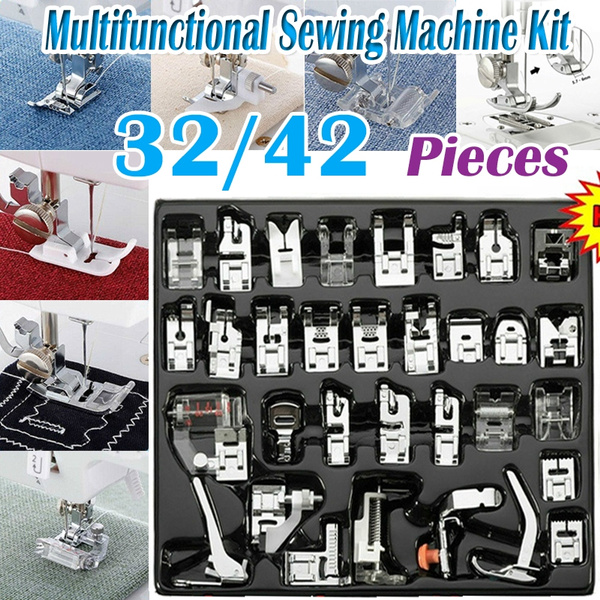 Domestic 42PCS Sewing Machine Presser Feet Foot Tool Kit Set Multi-function