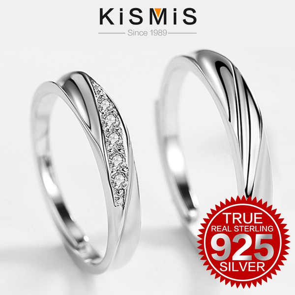 925 Sterling Silver Couple Rings | Silver Adjustable Couple Ring - Fashion  Design - Aliexpress