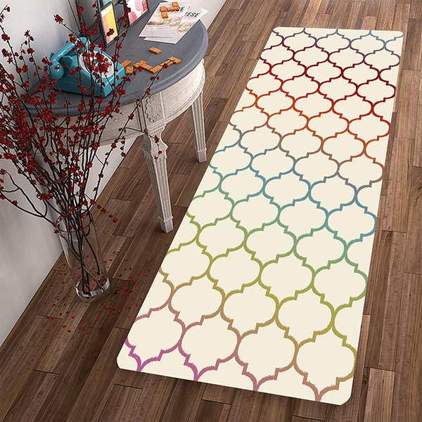 Gradient Moroccan Trellis Non Slip Kitchen Runner Bathroom Floor Mats Laundry Room Rugs Hallway Runner Rugs Doormat Indoor Wish