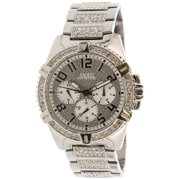 Guess Men's Frontier U0799G1 Silver Stainless-Steel Quartz Fashion