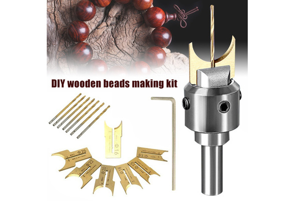 10X Wood Bead Maker Beads Drill Bit Milling Cutter Set Kit Woodworking Tools US 