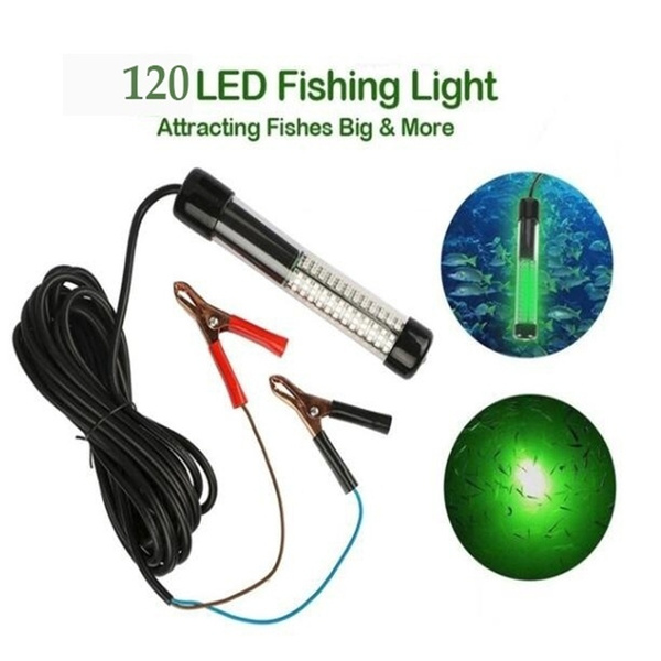 12V 10W 120LED 1000Lumens Lure Bait Night Fishing boat fishing Finder Lamp Light 