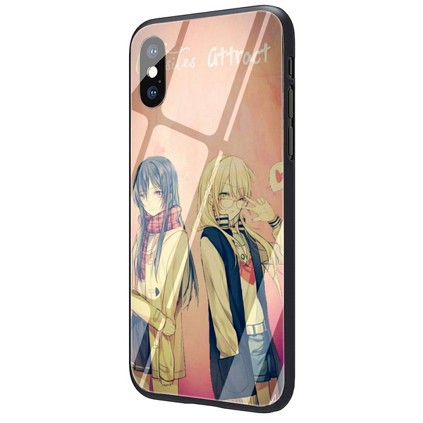 Anime lesbian Citrus Yuzu Aihara Mei mobile TPU Glass Case for