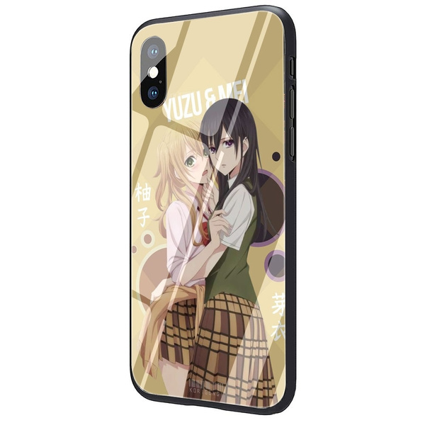 Anime lesbian Citrus Yuzu Aihara Mei mobile TPU Glass Case for