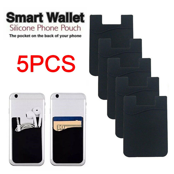 Adhesive Silicone Credit Card Pocket Sticker Pouch Holder Case For Cell  Phone