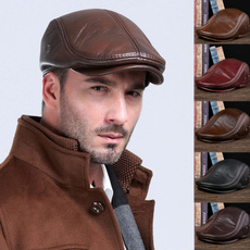 leather cap, Hunting, men cap, leather