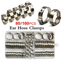Hose Clamp Karcy 10 Pack Size Rings 0.23-0.47 Hose Clips Stainless Steel Silver