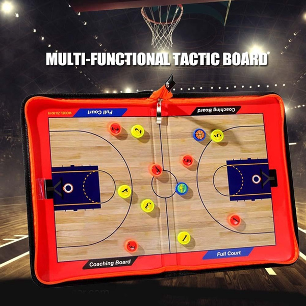 Wrzbest Basketball Tactic Board Coach's Coaching Strategy Clipboard Foldable Dry