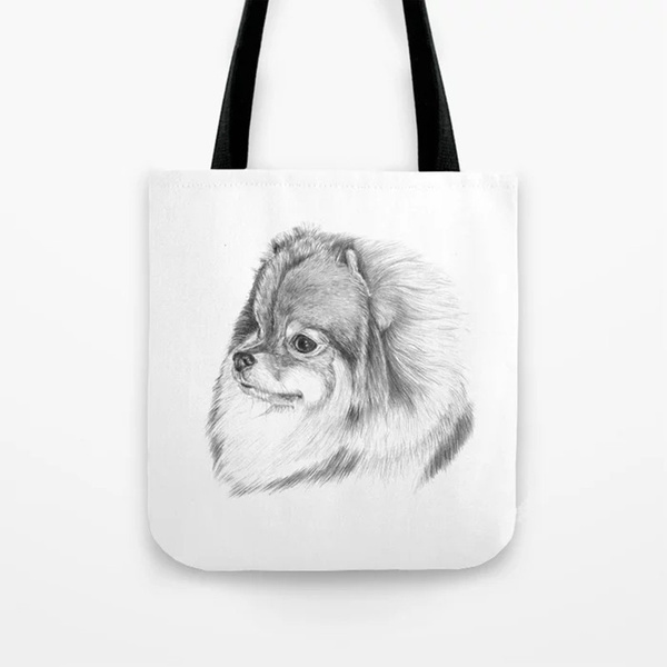 pomeranian tote bag