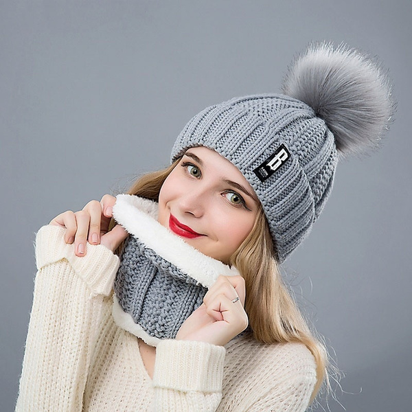 Knitted Warm Hats Scarf Beanies | Wish