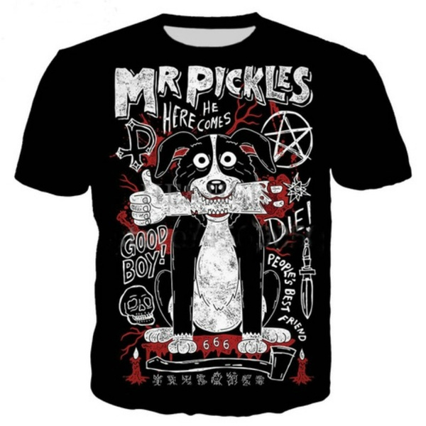 Mr Pickles Dog Unisex Casual Women Men T Shirt 3D Print Short Sleeve Tee Tops