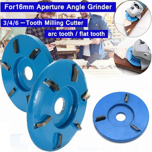 3/4/6 Teeth Power Wood Carving Disc Wood Carving Disc Angle Grinder Woodworking Round Wish