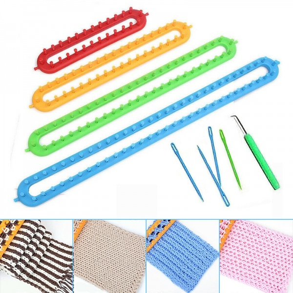 DIY Creative Knit Hobby Needle Weaving Tool Plastic Knitting Loom Hook