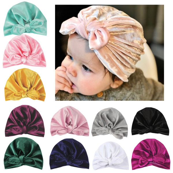 Winter Cap For Baby Girl In Velvet Stuff Pink Color Size 0 to 6 Months main image 0