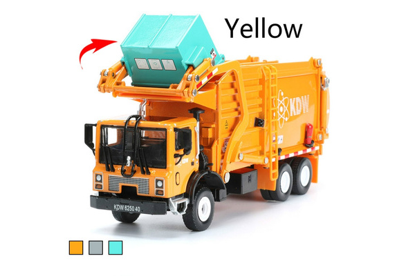 1:24 Scale Diecast Material KDW Transporter Garbage Truck Vehicle Car Model Toys