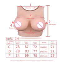 C/D/F CUP Silicone Boobs Round Neck Silicone Breast Forms Realistic  Artificial Boobs