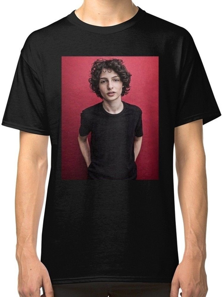 Finn Wolfhard Men s Black Tees T Shirt Clothing Printed T Shirts