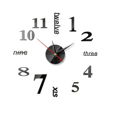 Decor, Modern, 3dwallclock, Clock