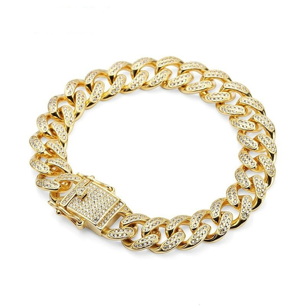 Fashion Mens Iced Out Cuban Link 