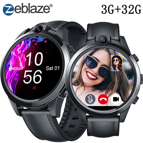 New Zeblaze THOR 5 PRO Ceramic Bezel 3GB+32GB Dual Camera 800mAh Battery  GPS Watches Gift Leather Straps Smart Watch