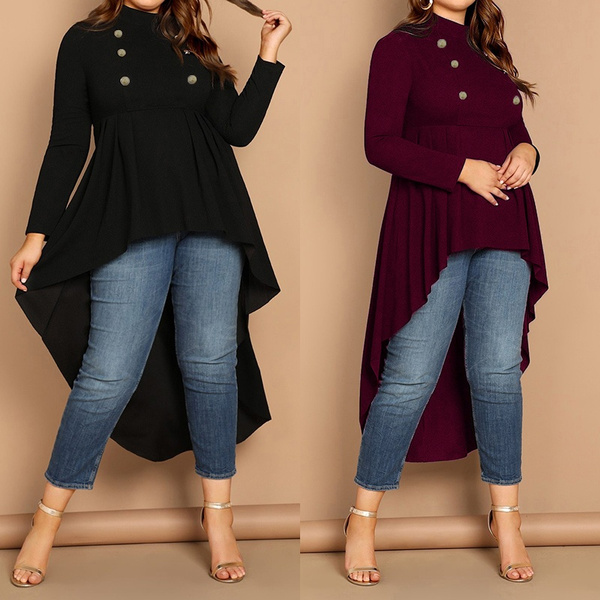 high low blouse plus size