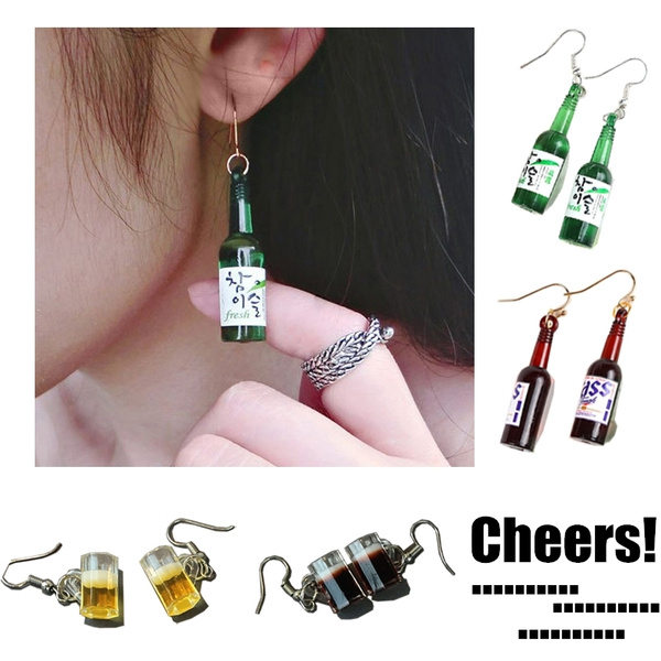 tiny bottle earrings