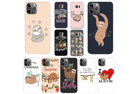 Cute Sloth Soft TPU Phone Case TPU Covers for IPhone 11 Pro Max 8