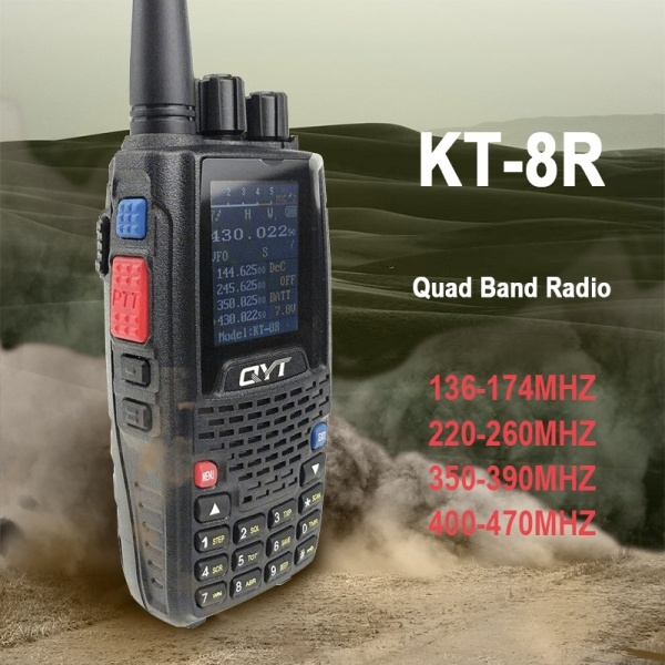 New KT8R Quad Band Handheld Radio 144Mhz/430Mhz/245mhz/350Mhz Color