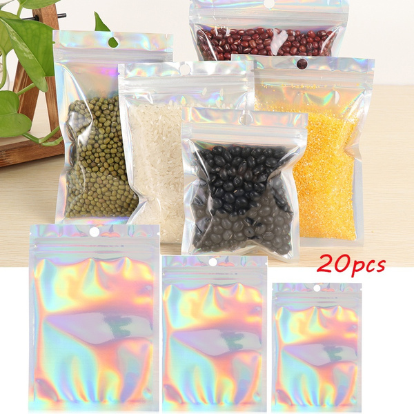 Clear Stand Up Self Seal Bags Plastic Pouches Food Storage