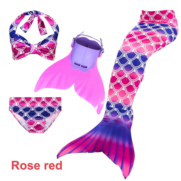 Bambini Ragazze Nuoto Sirena Coda Sirena Costume Cosplay Bambini Nuoto