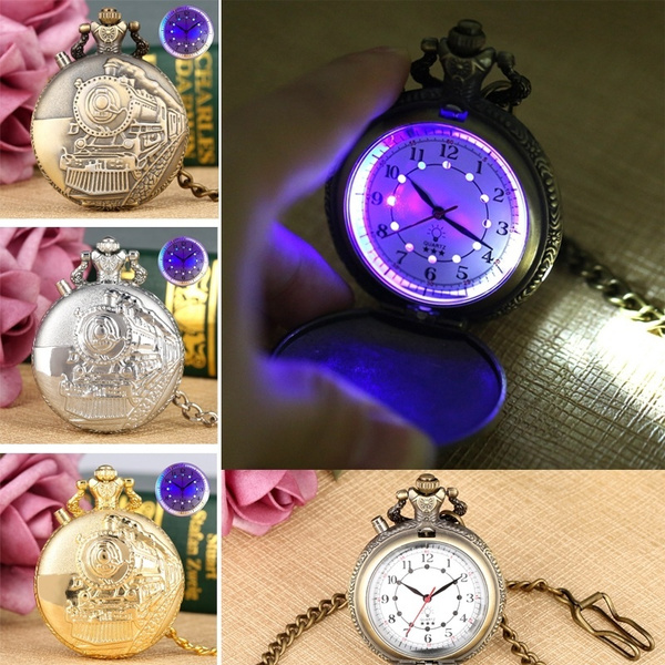 light up pocket watch