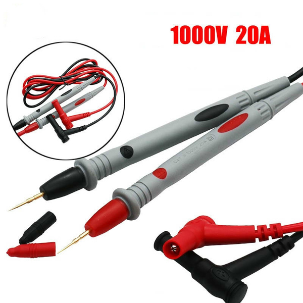 Digital Multimeter 1000V 20A Test Lead Cable Probe Pen Needle Tip Wire Pen New 