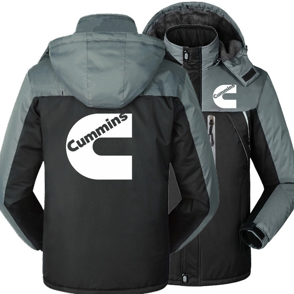 Cummins Logo Windbreaker Outdoor Autumn Winter Fleece Thick Warm ...