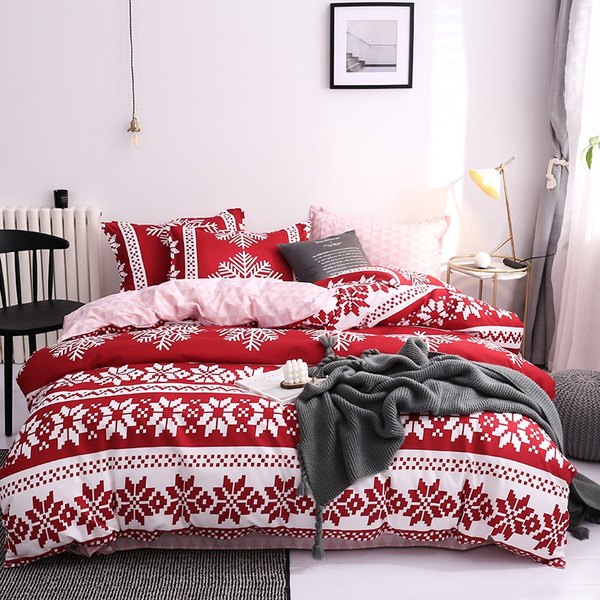 Its Christmas King Size Bedding Red 